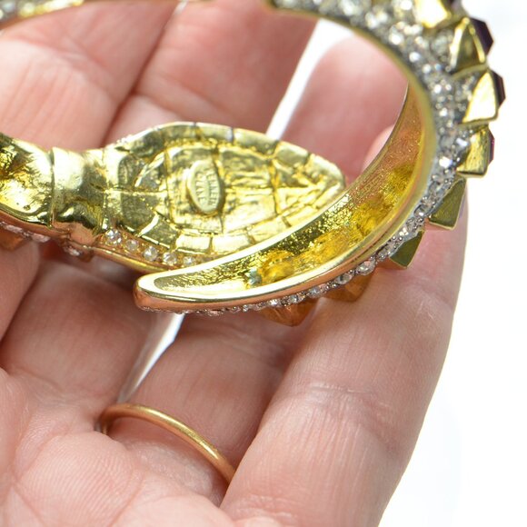 Vintage Kenneth Jay Lane Crystal Snake Bracelet - Picture 11 of 11
